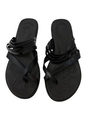 B.O.C. Born Concept Alisha Slip-On Toe Loop Sandals Black Womens 7M